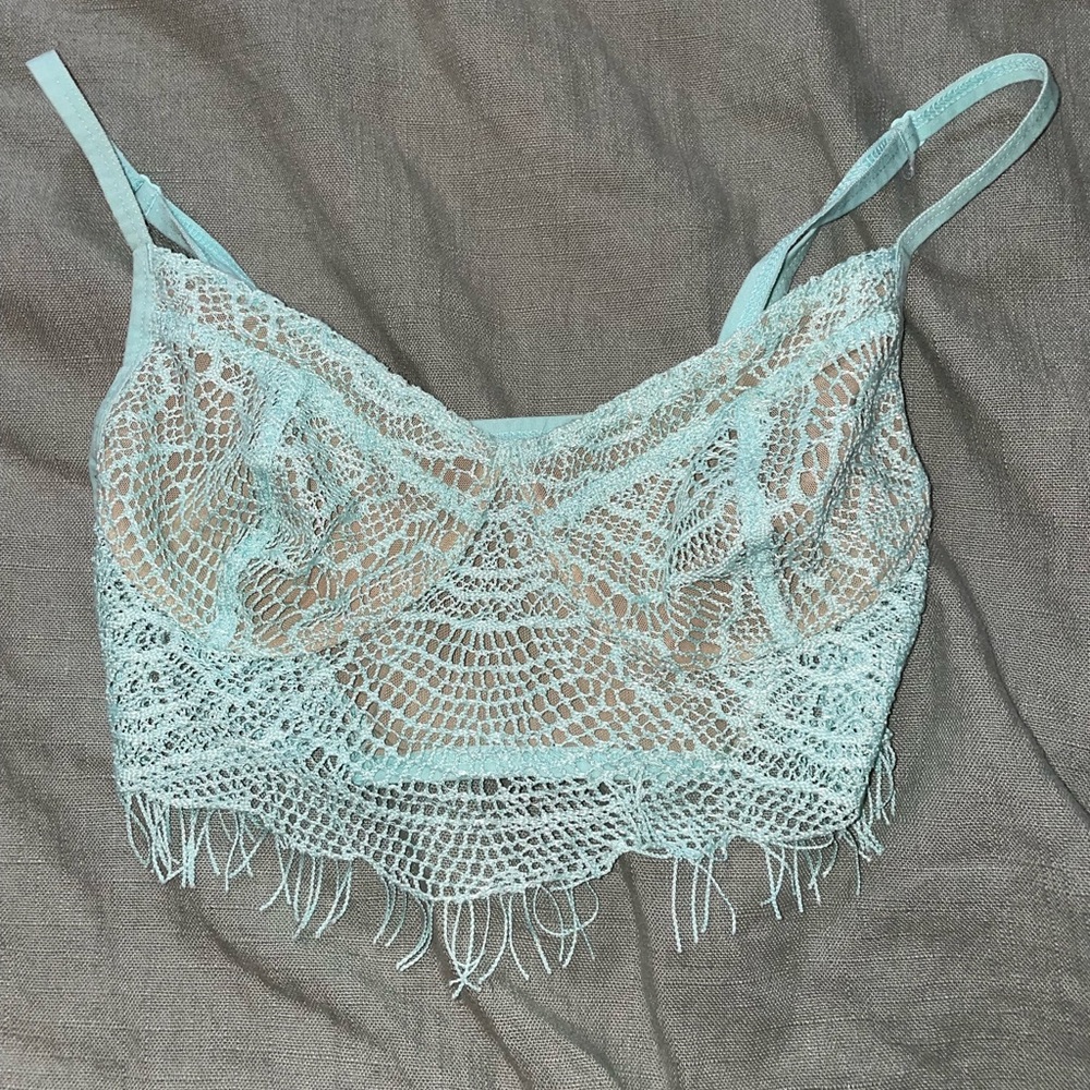 Sheer lace crop top / bralette